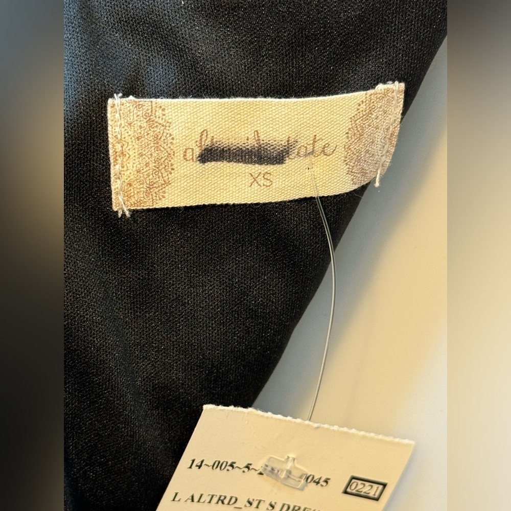 XS Altar'd State Dress Womens Small Black Gold Embroidered Floral tulle teacup - Picture 13 of 13